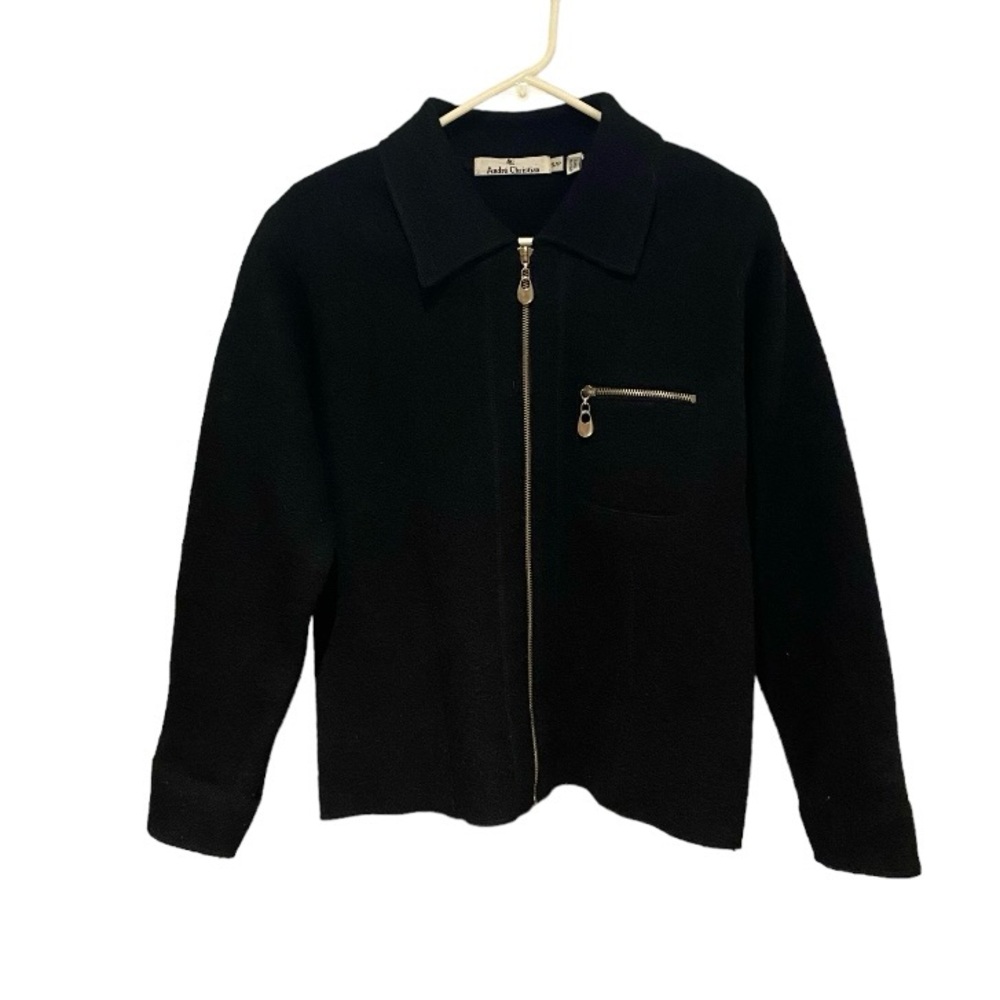 Andre Christian. Women’s Black 100% wool jacket. Size small